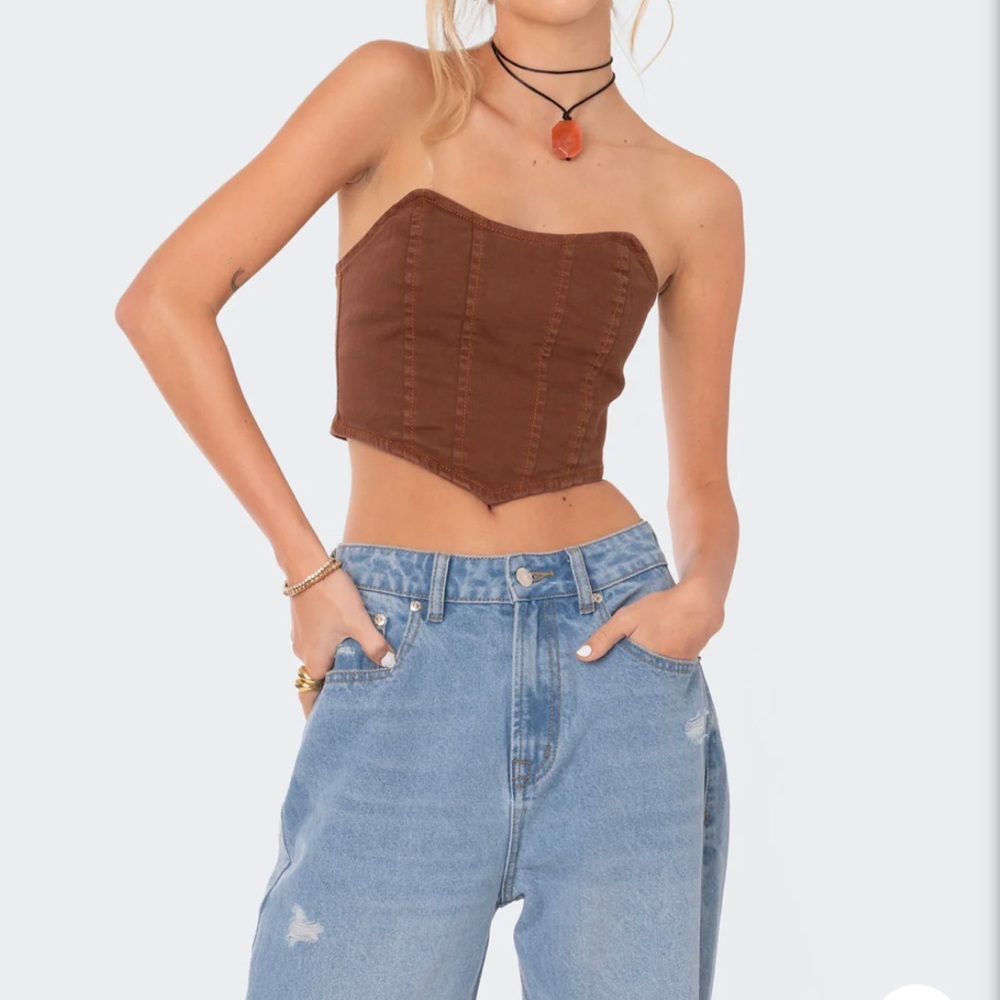 Denim Corset Top